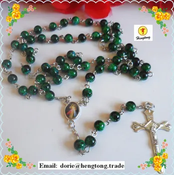 Brezplačna dostava steklena kroglica venec ogrlica aolly verige venec verske rosario
