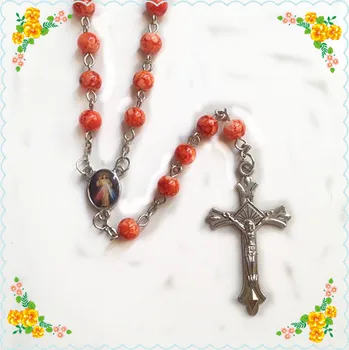 Brezplačna dostava steklena kroglica venec ogrlica aolly verige venec verske rosario