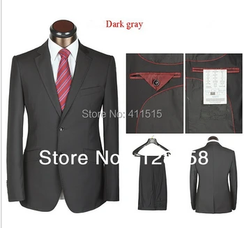 BREZPLAČNA dostava za eno gumbi Poslovna Obleka/moško obleko/poroka obleke, slim fit modni moški/moški plus velikost