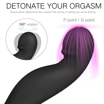 Brezžični Nadzor 360° Vrtljivost Z Vibriranjem G Spot Vibrator Prostate Massager Analni Čep Odraslih Spolnih Igrač Za Moške, Ženske Masturbacija
