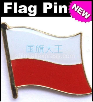 Broške Poljska Zastava Zatiči Po Vsem Svetu Značko Emblem Državi Članici, Zatiči