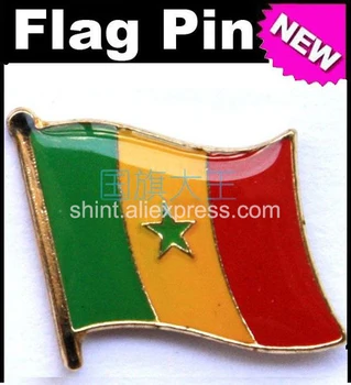 Broške Senegal Zastavo Zatiči Po Vsem Svetu Značko Emblem Državi Članici, Zatiči