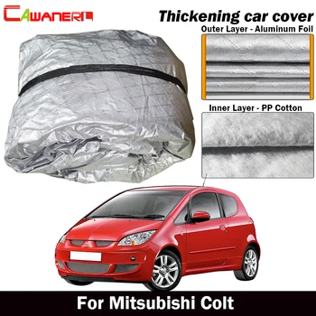 Cawanerl Za Mitsubishi Colt Nepremočljiva Avto Kritje Debel Bombaž Anti-UV Sonce Odtenek, Dež, Točo, Sneg, Prah Zaščito Auto Pokrov