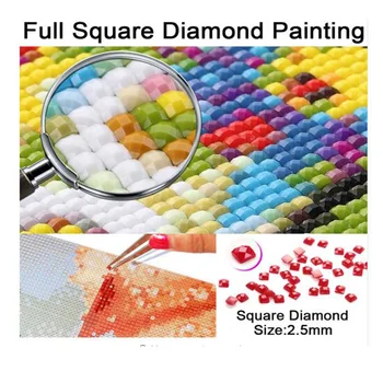 Celotno 5D DIY Vezenje Diamond Slikarstvo Kvadratnih Vrtanje Stekla Dekoracijo Umetnosti Obrti&Šivanje Needlework Navzkrižno Šiv Crpsen