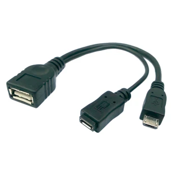 Chenyang 2 V 1 OTG Micro USB Host Moč Y Razdelilnik USB Adapter Mikro 5 Pin Moški Ženski Kabel