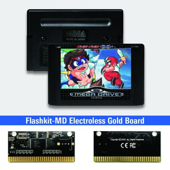 Chiki Chiki Fantje - EUR Oznaka Flashkit MD Electroless Zlato PCB Kartico Sega Genesis Megadrive Video Igra Konzola