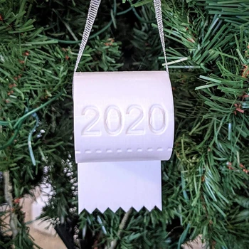 Christmas Tree Okraski Stereo Bele Diy Ustvarjalno Darilo Plastičnih Simulirani Trak Papirja 2020 Obesek