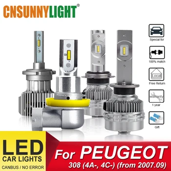 CNSUNNYLIGHT LED Avto Smerniki Žarnice za Avto Žarnice 12V Za PEUGEOT 308 (4A_, 4C_) (od 2007.09) Foglamp H8 Avtomobilske Žarnice