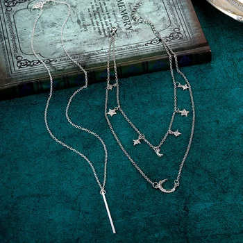 DAXI boho dolgo večplastna ogrlica nakit zlato verigo ogrlica verige ogrlice za ženske obesek neckless obeski moda jewlery