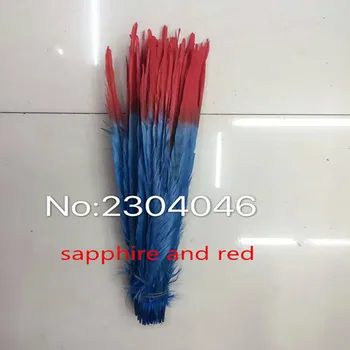 Debelo 100 kosov lepa, temno modra in rdeča dvojno barvo Fazan Pero 16-18 centimetrov, 40-45 cm brezplačna dostava