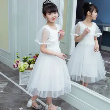 Dekleta obleko poletje obleko 2021 novo korejska različica dekle, princesa obleko zahodni čipke obleko
