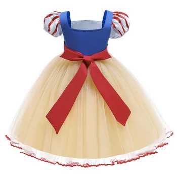 Dekleta Sneg Bela Princesa Obleko Gor Kostume Otroci Baby Halloween Cosplay Oblačila Otroci Poletje Rojstni Princesa Frock