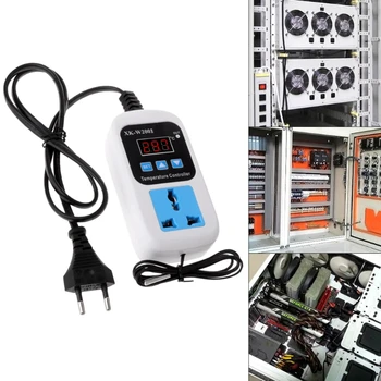Digitalni Termostat -50~110C Temperaturni Regulator Preklopi AC110-220V z Vtičnico