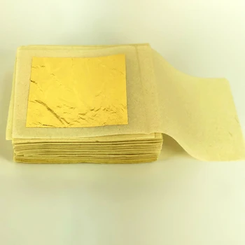 DIY 10 listov 9.33x9.33 cm Resnično 24K Gold Leaf - Obraza Lepota Hrane Dekoracijo Obrti Dekoracijo Pravi Gold Leaf