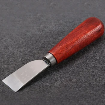 DIY Leathercraft Orodje, Leseni Ročaj iz Nerjavečega Jekla Usnje Nož za Rezanje Usnja Lopato Nož Za Usnje, ki Delajo