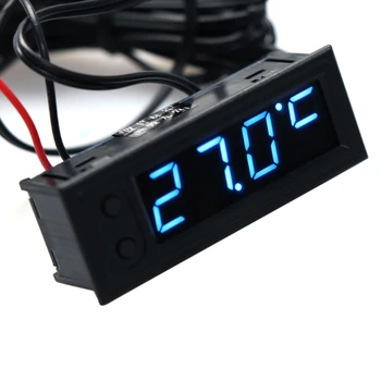 DIY Večfunkcijska Ura Avto Temperatura Napetost Akumulatorja Monitor Voltmeter DC 12V