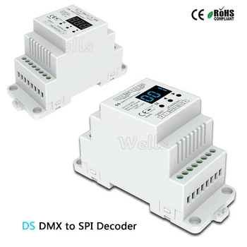 DS;5 12V 24V DMX512 signal, da SPI Pretvornik DMX dekoder krmilnik podporo 6803/8806/2811/2812/2801/3001/9813 IC