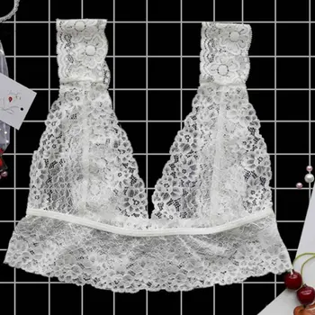 E&A 2019 Moda Cvetlični Ženske Seksi Odklon Čipke Modrc Plus Velikost Bralette Brassiere Kostum Intimates, Brezšivne Unpadded Porno Bralet