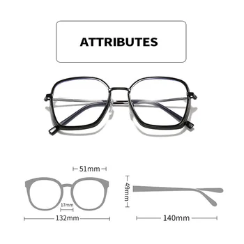 Elbru Prevelik Anti-modra Svetloba Kratkovidnost Očala Moda Vsestranski Ultralahkih Recept Očala Unisex S Stopnjo 0 do -4.0