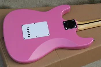 Električna kitara, ki meri, 3 S pickup, rose lesa prst odbor, bele garde odbora, po meri, brezplačno dostavo.