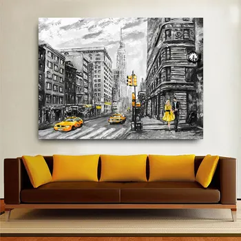 Embelish 1 Kos Street View New York Pokrajino Sodobne Dom Dekorativne Stenske Plakate, Dnevna Soba HD Platno Oljnih Slik