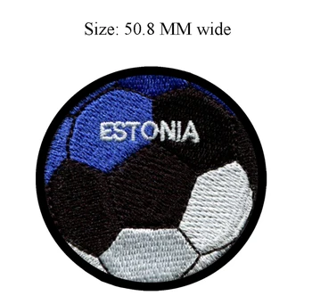 Estonija Nogometno Žogo vezenje obliž s 50,8 MM /železo, varnostno kopiranje/krog žogo/kostum/trgovina