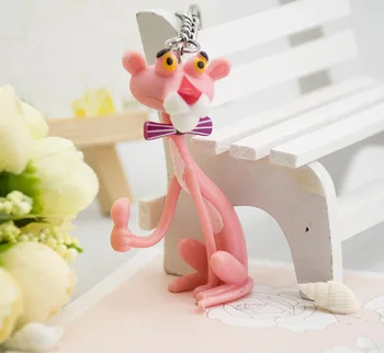 Fancy Risanka Srčkan Živali Anime Pink Panther Keychain Otroci Žensk, Avto Vrečko Čare Obesek Ključe Dodatki Darila Na Debelo