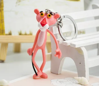 Fancy Risanka Srčkan Živali Anime Pink Panther Keychain Otroci Žensk, Avto Vrečko Čare Obesek Ključe Dodatki Darila Na Debelo