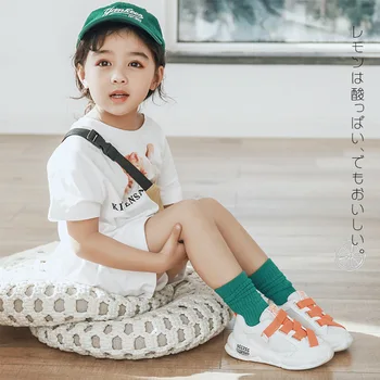 Fluorescentna novo otrok kup nogavice Japonski barva moških in žensk baby cev nogavice česana bombaž baby nogavice