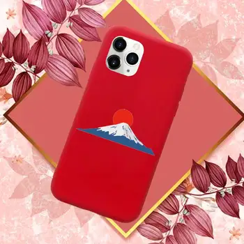 Fuji Gorskih Telefon Primeru Candy Barve za iPhone 11 12 mini pro XS MAX 8 7 6 6S Plus X SE 2020 XR