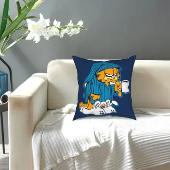 Garfield Zaspan Prevleke Doma Dekor Strip Strip Retro Cat Blazine Vrgel Blazino za Avto Poliester dvostranski Tisk
