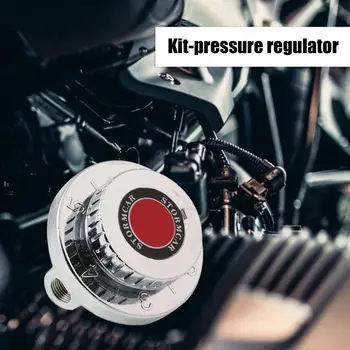 Gunmetal Tlaka Regulator Funkcionalne Srebro Bron Gorivo Tlaka Regulator Kit Nastavljivo Univerzalno za Uplinjač Motor