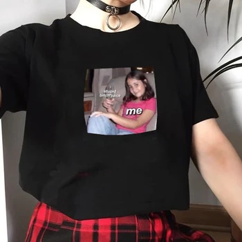 HAHAYULE-JBH 2019 NOVO Poletje Moda Me Dekle Graphic Tee 1 kos Bombaž Priložnostne Smešne Ženske T-Shirt Kawaii Kratkimi Rokavi