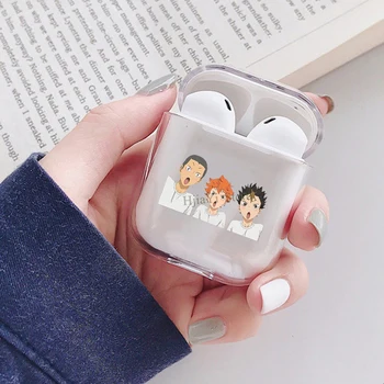 Haikyuu Smešno Anime Primeru Za Apple Airpods 1/2 Zaščitne Slušalke Kritje Za Airpods Polnjenje Box Primeru