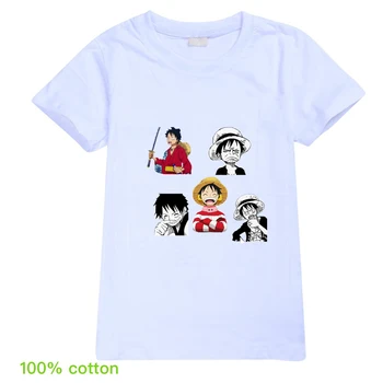 Harajuku Enem Kosu Luffy Otroka Rojstni Dan Tshirt Priložnostne Poletje Risanka Malčka Fantje T Shirt Moda Kul Japonska Hip Hop Dekleta Vrhovi