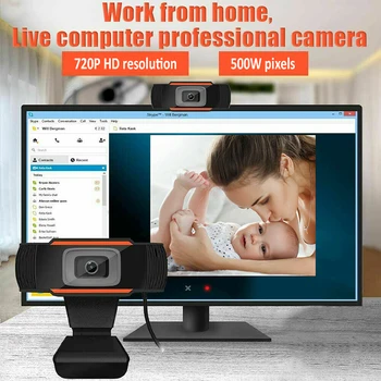 HD 480P/1080P 30 Stopinj Vrtljiv Webcam, USB 2.0 Kamera Video Snemanje, Spletna Kamera Z Mikrofonom Za PC Računalnik Prenosni računalnik