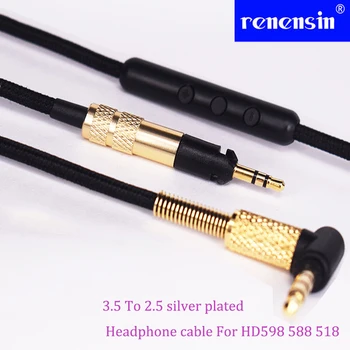 HD598 Nadgradnjo slušalke Kabel skladu z MIC Zvezek za Sennheiser HD558 HD518 HD 598 Slušalke Kabli, Žice, Hifi OCCC line
