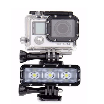 Hero5 vodoodporna LED Bliskavica + hero3 baterija za GoPro Hero 5 4 Seje 3 SJCAM sj4000 wifi xiaomi Yi dodatno opremo Fotoaparata
