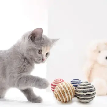 Hišnih Mačk Interaktivna Igra Igrače na Praske odpornega Sisal Tkane Vozni Žogo Za Mačke(barvo Naključno)