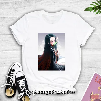 Hudič je Rezilo Natisnjeni T-shirt ženska T-majica Kratek Rokav Vrh Tees Klasični Japonski Anime Harajuku Risanka majica s kratkimi rokavi Ženske