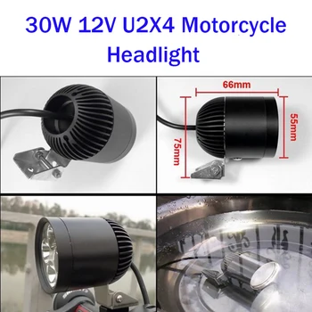 Huiermeimi 30W 4*U2 motorno kolo, smerniki led vožnja glava luči spot svetilka motocikla reflektorji DRL Avto luči za meglo dodatki
