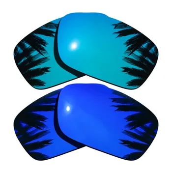 (Ice Blue Zrcali Premaz+Vijolično Zrcali Prevleke) 2-Para Polarizirana Zamenjava Leč za Gorivne Celice UVA & UVB Zaščita