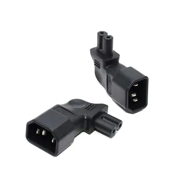 IEC 320 C14 do C7 pravim kotom Plug adapter IEC C7 do C14 3pin moški 2pin ženski menjalec adapter