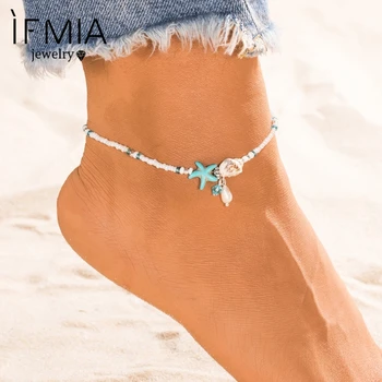 IFMIA Školjke verižice kroglice Morju verižice za ženske 2018 moda letnik ročno izdelani sandali izjavo zapestnica Boho nakit
