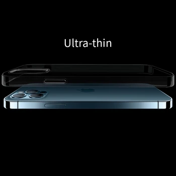 IHaitun Luksuzni Primeru Telefon Za iPhone 12 Pro Max Kritje Ultra Tanek Prozoren Nazaj Tanek Pokrov zaščitni Za iPhone 12 Pro Mini