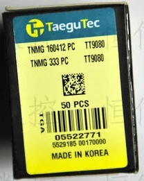 IZ KOREJE Taegutec TNMG160412PC TT9080 karbida vstavi TNMG 160412 PC TT9080 za nerjavečega jekla ALI High-temp zlitine