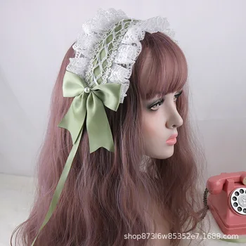 Japonska princesa sladko, mehko dekle lolita pokrivala palace čipke lase band/las posnetek kawaii dekle gothic lolita KC loli cosplay