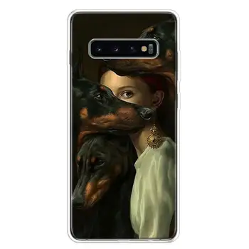 Jazavičar Doberman Pes mobilni Telefon, Ohišje Za Samsung Galaxy A51 A71 A50 A10 A20E A30 A40 A70 M30S A01 A21 A6 A7 A8 A9 Plus + Coqu
