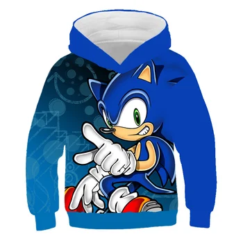 Jež Sonic 3D-tiskani Hoodie Jakna za fante in dekleta Hoodie sweatshirts ulica slog kapuco, Božična darila.