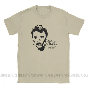 Johnny Hallyday 1943-2017 T Srajce za Moške Vrhovi Kratek Rokav Edinstveno T-Shirt Crewneck Čistega Bombaža Tee Majica Plus Velikost